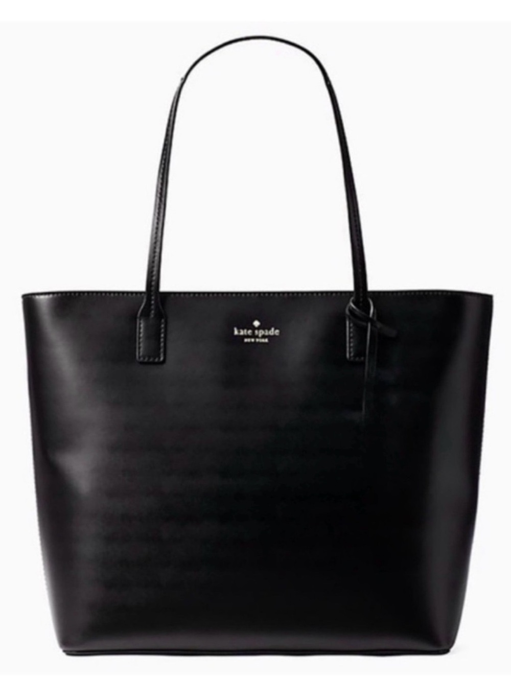 KATE SPADE ♠️ New York 🖤Grecia🖤 KEARNY STREET BLACK LEATHER TOTE BAG 🌟EUC🌟